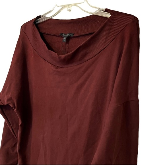 NEW Indah Body Baby Ruth Boatneck Mini Dress in Port Size 1 US Small Burgundy - Picture 11 of 15